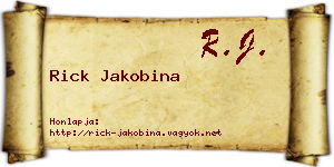 Rick Jakobina névjegykártya